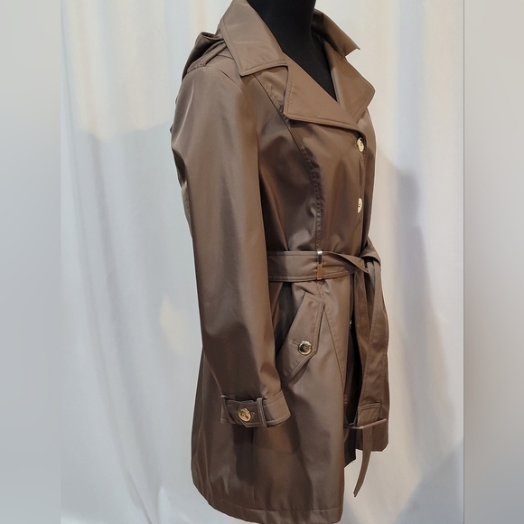 Calvin Klein Short Belted Trench Coat - Size PXL - Picture 5 of 16